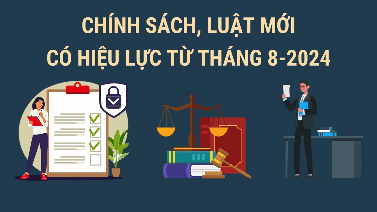 Những chính sách nổi bật có hiệu lực từ tháng 8/2024